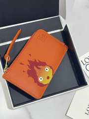 Uubags Loewe x Howls Moving Castle Calcifer Coin Card Holder In Orange - 6