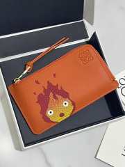 Uubags Loewe x Howls Moving Castle Calcifer Coin Card Holder In Orange - 4