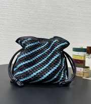 Uubags Loewe Flamenco Clutch Mini In Dark Ink/Sky Blue 24x18x9cm - 4