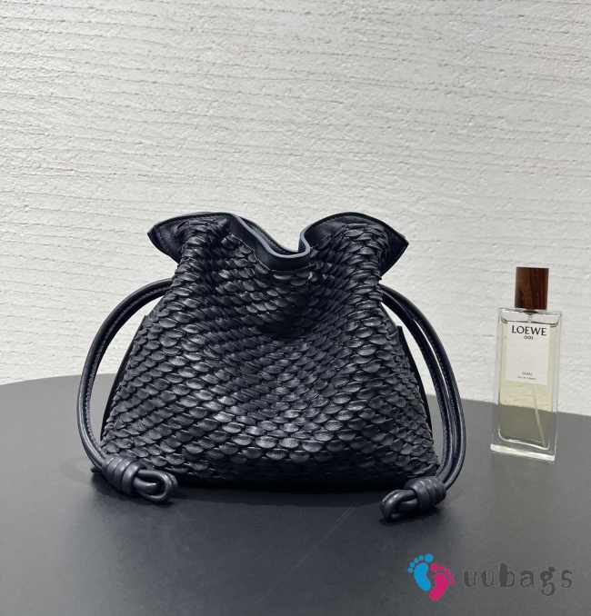 Uubags Loewe Flamenco Clutch Mini In Black 24x18x9cm - 1