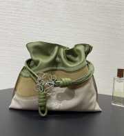 Uubags Loewe Flamenco Clutch Bag in Caramel / Bright Green 24x18x9cm - 5