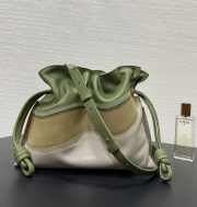 Uubags Loewe Flamenco Clutch Bag in Caramel / Bright Green 24x18x9cm - 3