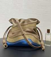 Uubags Loewe Flamenco Clutch Bag in Caramel / Light Moss 24x18x9cm - 6