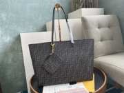 Uubags Fendi Sunshine Shopper Tote Bag in FF jacquard fabric with pouch 35x27x13.5cm - 1