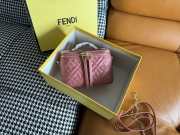 Uubags Fendi Vanity Pink nappa leather mini bag with FF motif in pink 16x8x11cm - 6