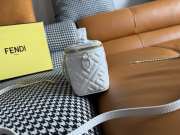 Uubags Fendi Vanity Pink nappa leather mini bag with FF motif in white 16x8x11cm - 6