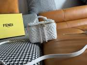 Uubags Fendi Vanity Pink nappa leather mini bag with FF motif in white 16x8x11cm - 5