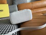 Uubags Fendi Vanity Pink nappa leather mini bag with FF motif in white 16x8x11cm - 3