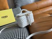 Uubags Fendi Vanity Pink nappa leather mini bag with FF motif in white 16x8x11cm - 2