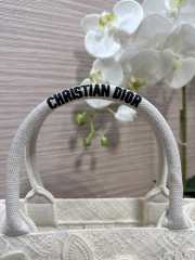 Uubags Christian Dior Medium Book Tote Bag in Embroidered Butterfly Lace In Off-White 26.5x21x14cm - 4