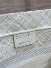 Uubags Christian Dior Medium Book Tote Bag in Embroidered Butterfly Lace In Off-White 26.5x21x14cm - 3