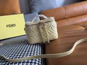 Uubags Fendi Vanity Pink nappa leather mini bag with FF motif in yellow 16x8x11cm - 1