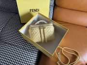 Uubags Fendi Vanity Pink nappa leather mini bag with FF motif in yellow 16x8x11cm - 6