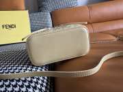 Uubags Fendi Vanity Pink nappa leather mini bag with FF motif in yellow 16x8x11cm - 4