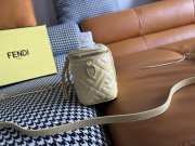 Uubags Fendi Vanity Pink nappa leather mini bag with FF motif in yellow 16x8x11cm - 3