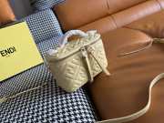 Uubags Fendi Vanity Pink nappa leather mini bag with FF motif in yellow 16x8x11cm - 2