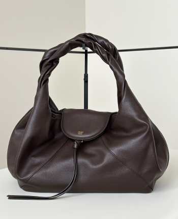 Uubags Fendi Spy beige leather bag in brown 48x20x22cm