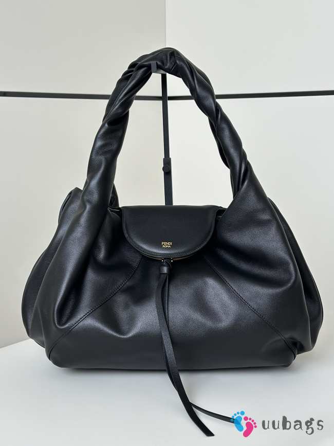 Uubags Fendi Spy beige leather bag in black 48x20x22cm - 1