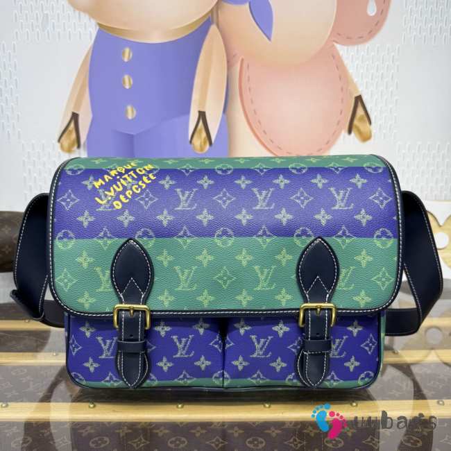 Uubags Louis Vuitton M15187 Soft Trunk Messenger Bag Green & Blue Gradient 35.5x24x12cm - 1