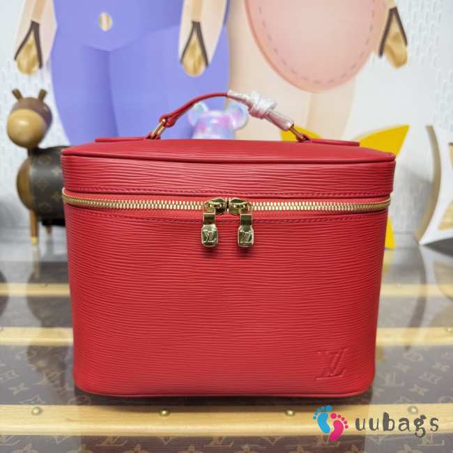 Uubags Louis Vuitton M25856 Nice BB Bag Rouge Louis Red 24x18x14.5cm - 1