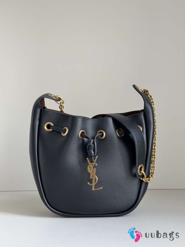 Uubags YSL Le 37 Bucket Bag in Black Smooth Leather 28x22x9cm - 1