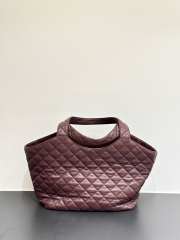Uubags YSL Icare Maxi Shopping Bag in Dark Burgundy Quilted Lambskin 30(48)x30x5cm - 5