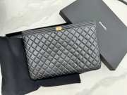 Uubags Chanel Boy O Case Cosmetic Pouch In Balck With Gold Hardware 33x24cm - 1