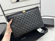 Uubags Chanel Boy O Case Cosmetic Pouch In Balck With Gold Hardware 33x24cm - 6