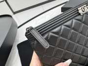 Uubags Chanel Boy O Case Cosmetic Pouch In Balck With Silver Hardware 33x24cm - 2