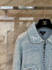 Uubags Chanel Wool Tweed Jacket in Light Blue - 6