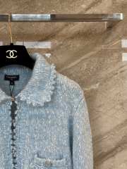 Uubags Chanel Wool Tweed Jacket in Light Blue - 5