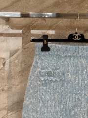 Uubags Chanel Short Skirt Wool Tweed Light Blue - 6