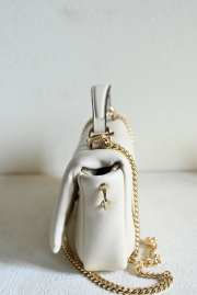 Uubags Gucci GG Marmont Small Top Handle Bag in White Leather 21x12.5x4.6cm - 3