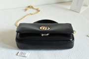 Uubags Gucci GG Marmont Small Top Handle Bag in Black Leather 21x12.5x4.6cm - 3