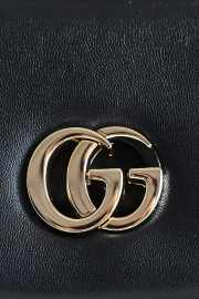 Uubags Gucci GG Marmont Small Top Handle Bag in Black Leather 21x12.5x4.6cm - 2