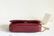 Uubags Gucci GG Marmont Small Top Handle Bag in Red Leather 21x12.5x4.6cm - 3