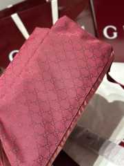 Uubags Gucci GG red canvas large backpack in silver-toned hardware 40x36.5x23cm - 3