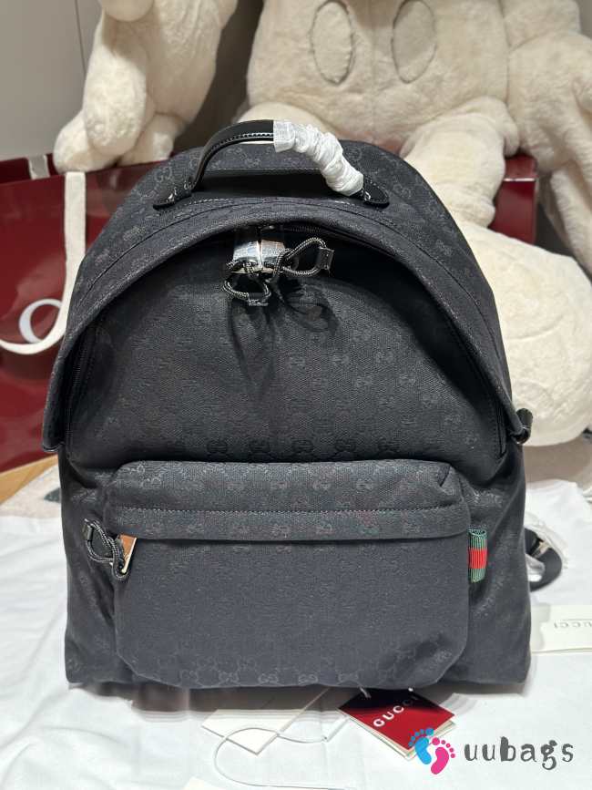 Uubags Gucci GG black canvas medium backpack 36x42x21cm - 1