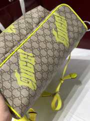 Uubags Gucci medium backpack with print dark green cotton linen lining 36.5x41x18cm - 6