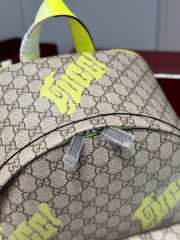 Uubags Gucci medium backpack with print dark green cotton linen lining 36.5x41x18cm - 5