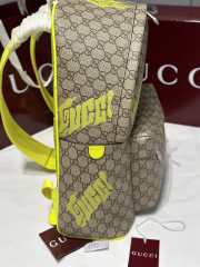 Uubags Gucci medium backpack with print dark green cotton linen lining 36.5x41x18cm - 3