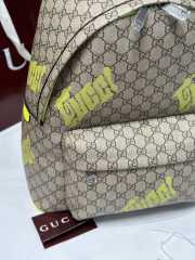 Uubags Gucci medium backpack with print dark green cotton linen lining 36.5x41x18cm - 4