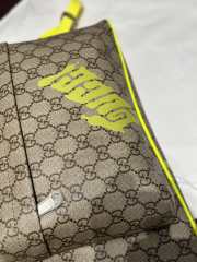 Uubags Gucci medium backpack with print dark green cotton linen lining 36.5x41x18cm - 2