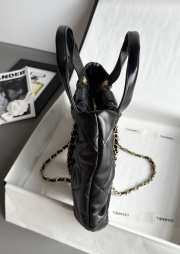 Uubags Chanel Mini Bow Bag Shiny Lambskin & Gold-Tone Metal In Black 18x26x5cm - 4