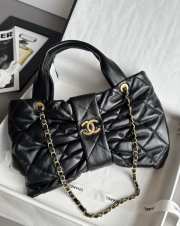Uubags Chanel Mini Bow Bag Shiny Lambskin & Gold-Tone Metal In Black 18x26x5cm - 2