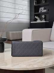 Uubags Chanel 25 medium handbag canvas & gold metal in grey 40x30x15cm - 2