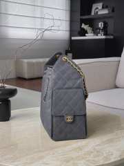 Uubags Chanel 25 medium handbag canvas & gold metal in grey 40x30x15cm - 6