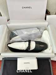Uubags Chanel classic two-tone black ballerina flats - 6