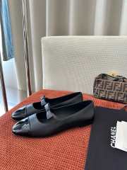 Uubags Chanel classic two-tone black ballerina flats - 4