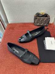 Uubags Chanel classic two-tone black ballerina flats - 2